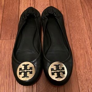 Tory Burch Black Flats